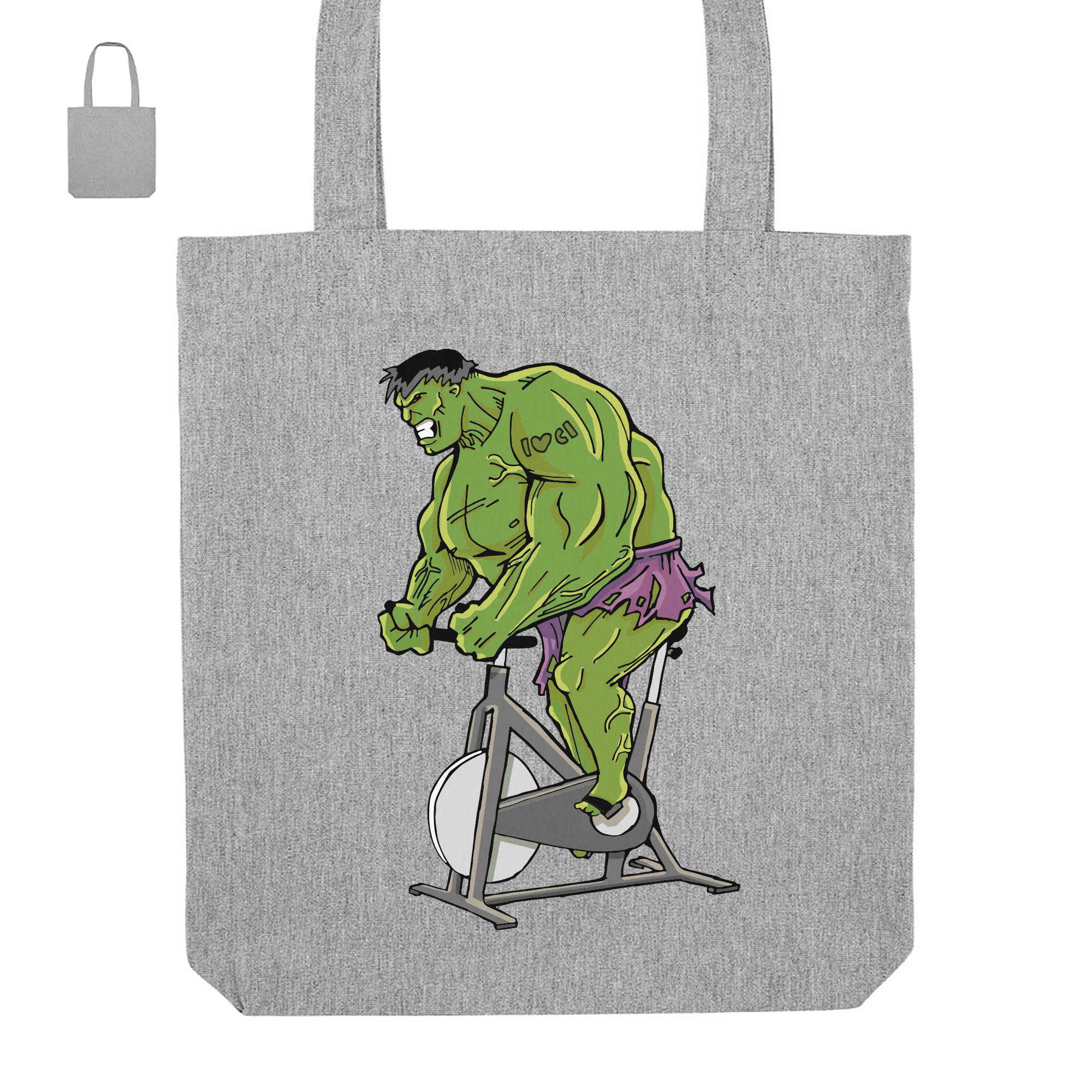 Tote bag GREEN MUSCLES